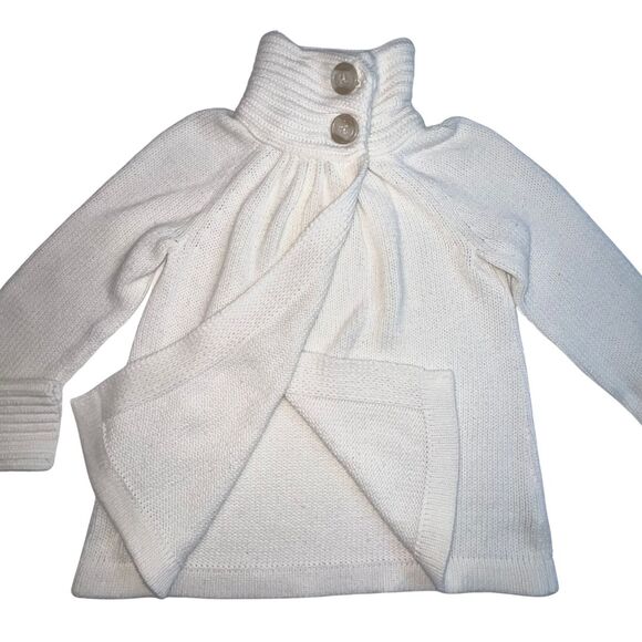 Old Navy Sweater Womens Medium Wrap Ponch Long Sleeve Cottagecore High Neck Cape - Picture 4 of 13